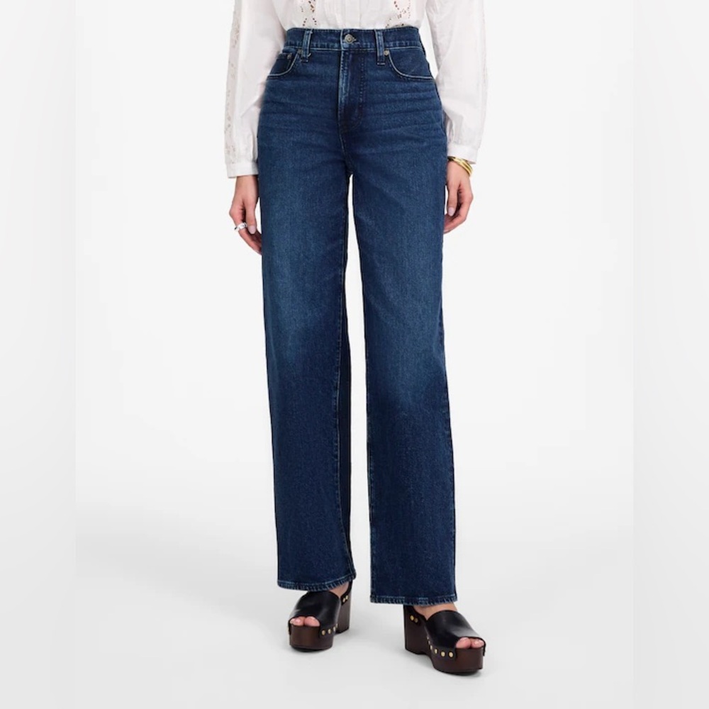 Madewell The Perfect Vintage In Nighthawk Wash Wide-Leg Jean Size W27